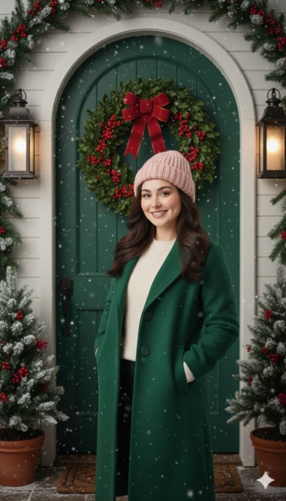 A sweet and cozy young woman